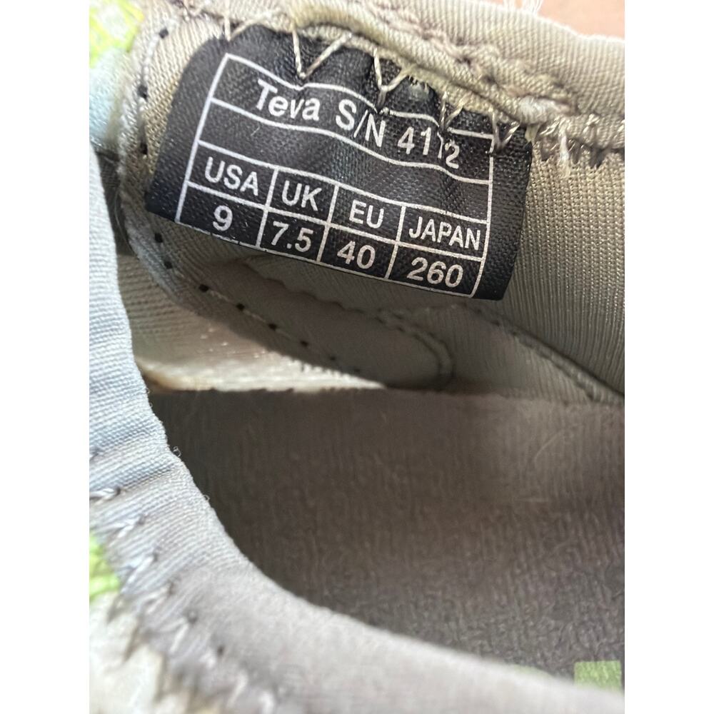 Teva White Grey Green Pull-On Sneakers Size 9 - Picture 11 of 11